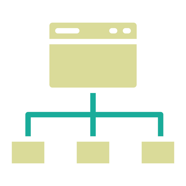 Sitemap vector icon illustration of SEO and SEM iconset