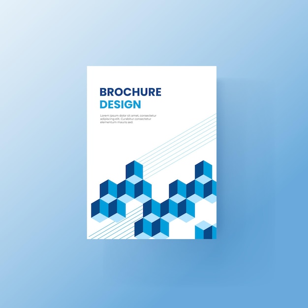 Skabelon til brochure- og bogomslagsdesign