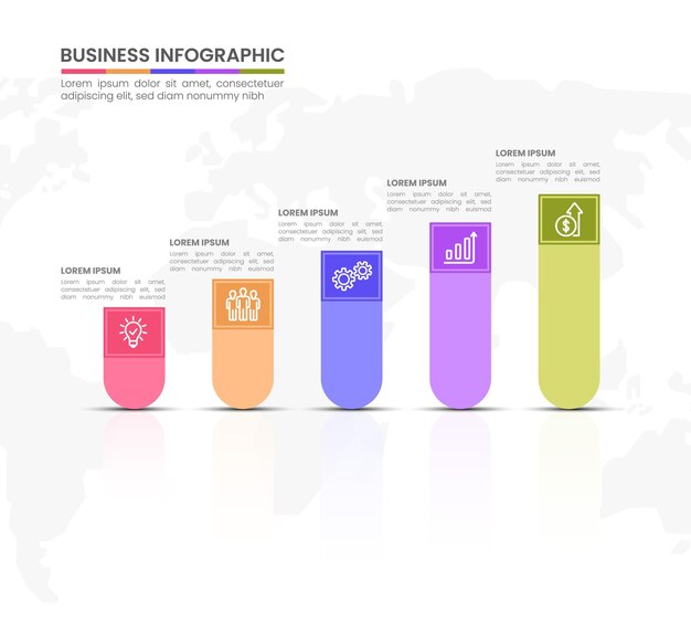 Skabelon til infografik om forretningspræsentation