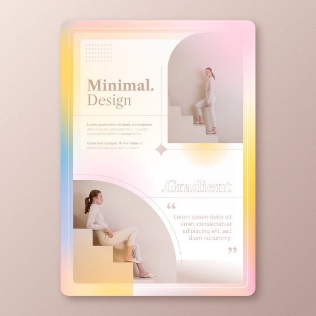 Skabelondesign til abstrakt gradient plakat