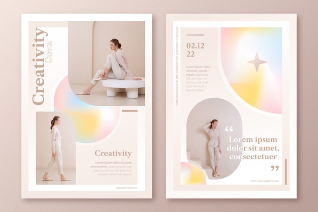 Skabelondesign til abstrakt gradient plakat