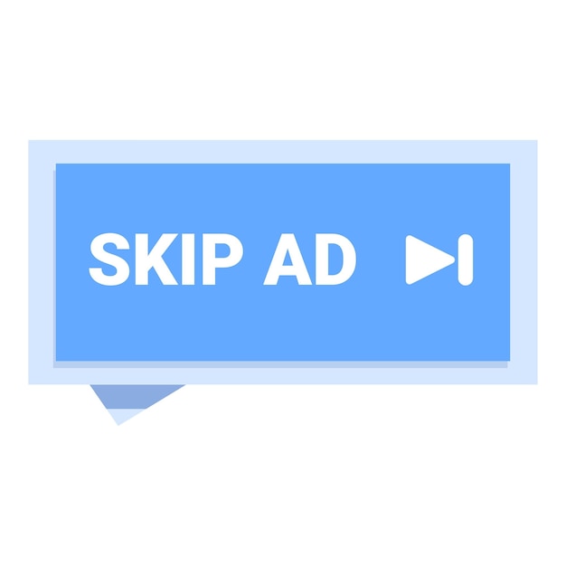 Skip ad button allowing users to skip online ads