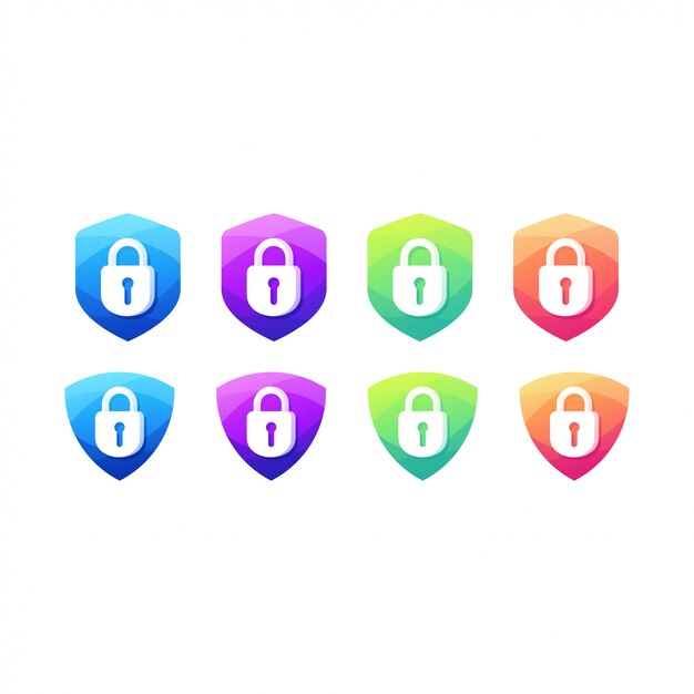 Skjold, hængelås, logo, app, forsvar