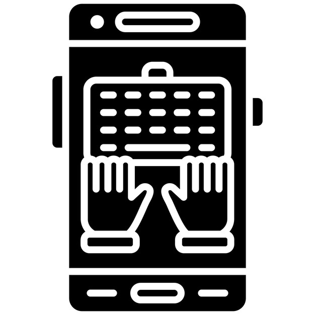 Skriva Glyph Solid Black Illustration