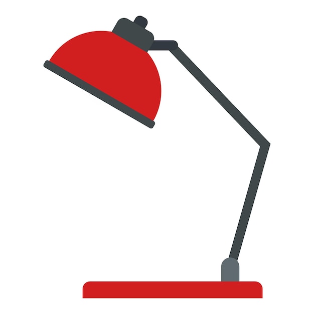 Skrivebordslampe ikon Flad illustration af skrivebordslampe vektor ikon for webdesign