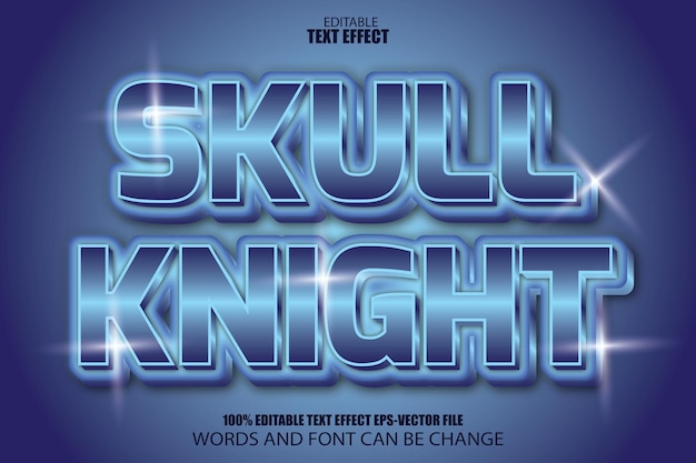 skull knight editable text effect modern style