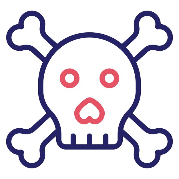 Skull vector icon illustration of Chemistry iconset
