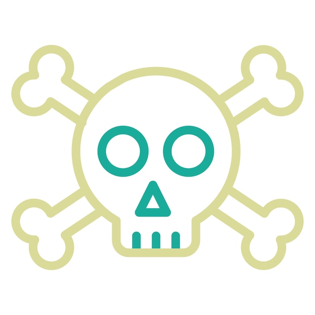 Skull vector icon illustration of Crime and Law iconset