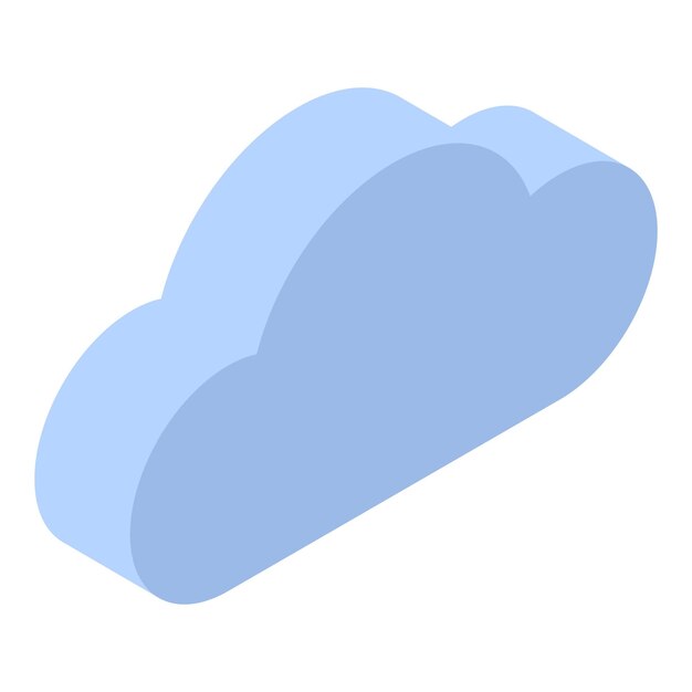 Sky cloud icon Isometric of sky cloud vector icon for web design isolated on white background