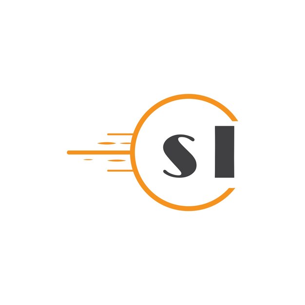 sl initial monogram logo with circle style design