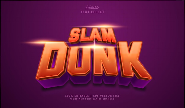 Slam Dunk Friday Editable Text Effect Style 3d Sport