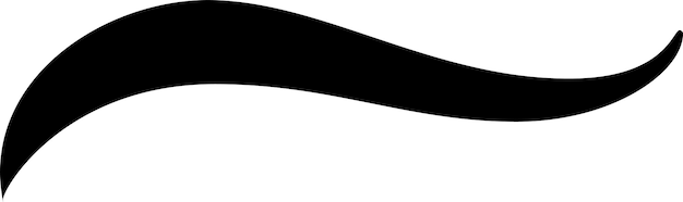 Sleek black wave shape versatile for banners or logos adds elegance to branding and marketing