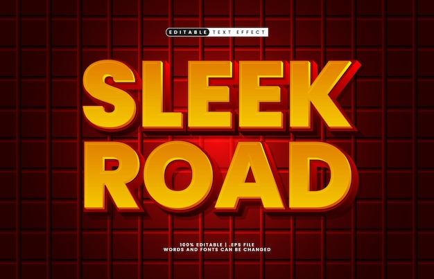 sleek road editable text effect with a modern and street text effect