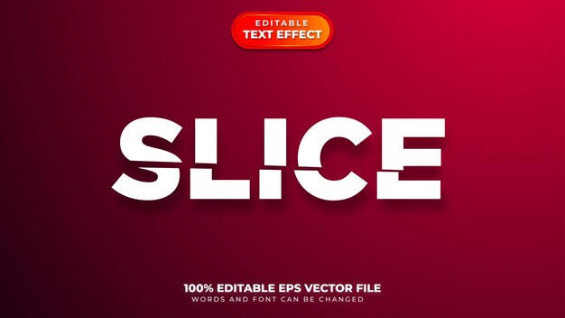 Slice Text Style Effect