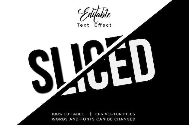 sliced vector text effect