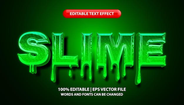 slime text editable text effect templates fluid effect text style