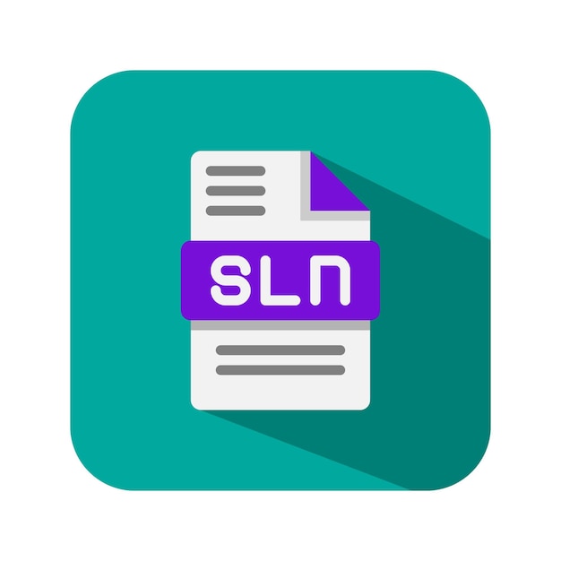 Sln audio file flat icons document files typeextension format symbol icon