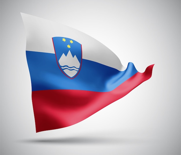 Slovenia, vector 3d flag isolated on white background