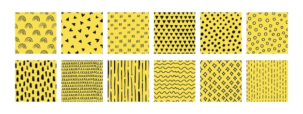 Small dash seamless pattern collection