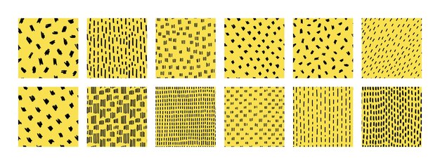 Small dash seamless pattern collection