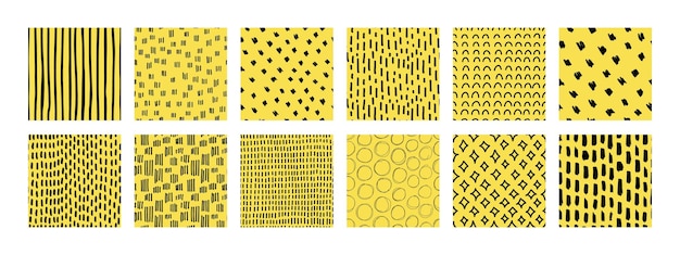 Small dash seamless pattern collection