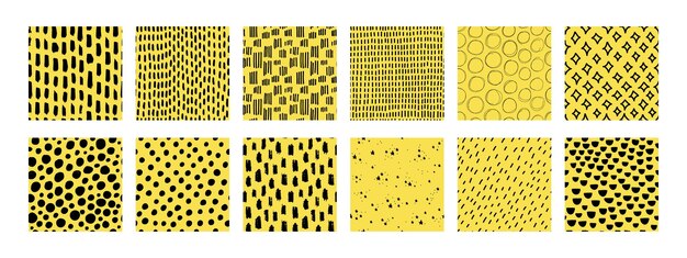 Small dash seamless pattern collection