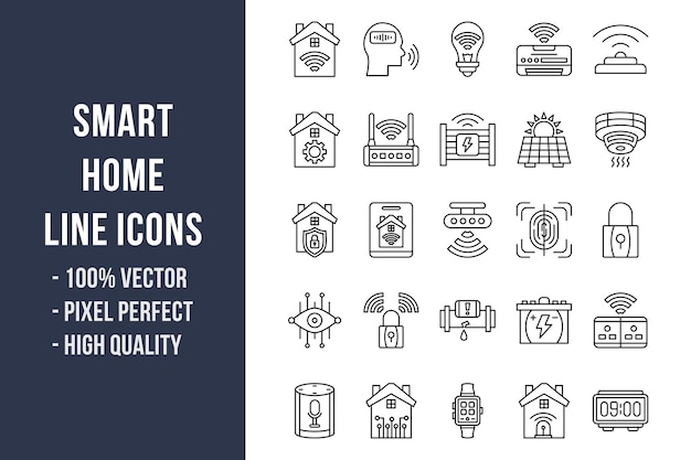 Smart Home Line Icons