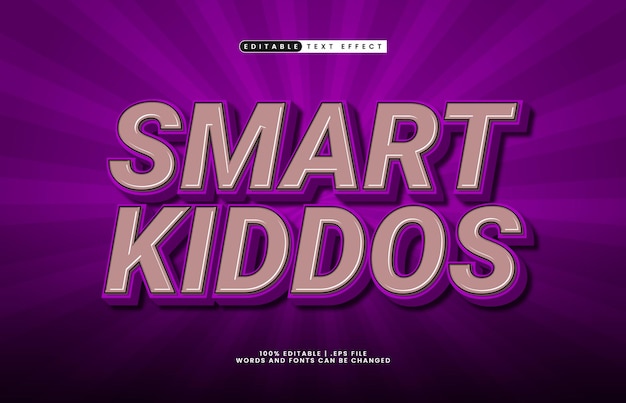 smart kiddos editable text effect with a game and kids text effect