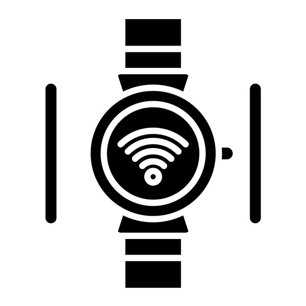Smart Material Glyph Solid Black Illustration