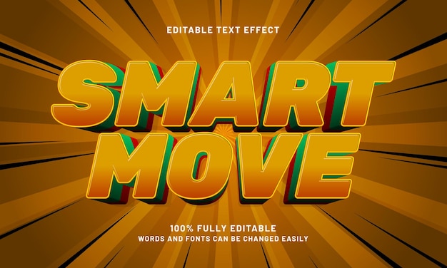 smart move editable text effects with a smart and joyful theme
