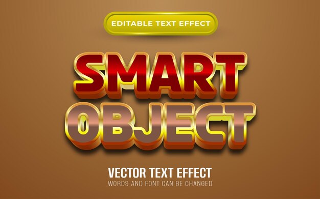 Smart object editable text effect