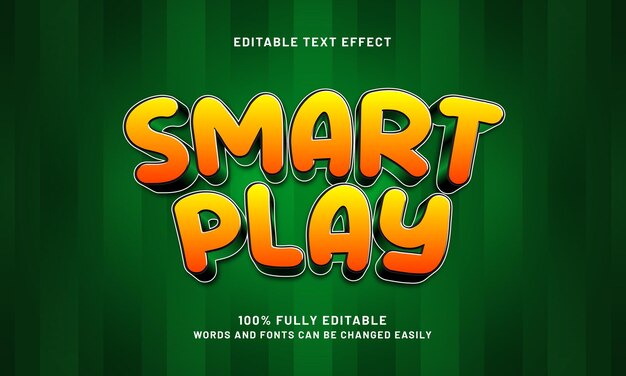 smart play editable text effects with a smart and play theme
