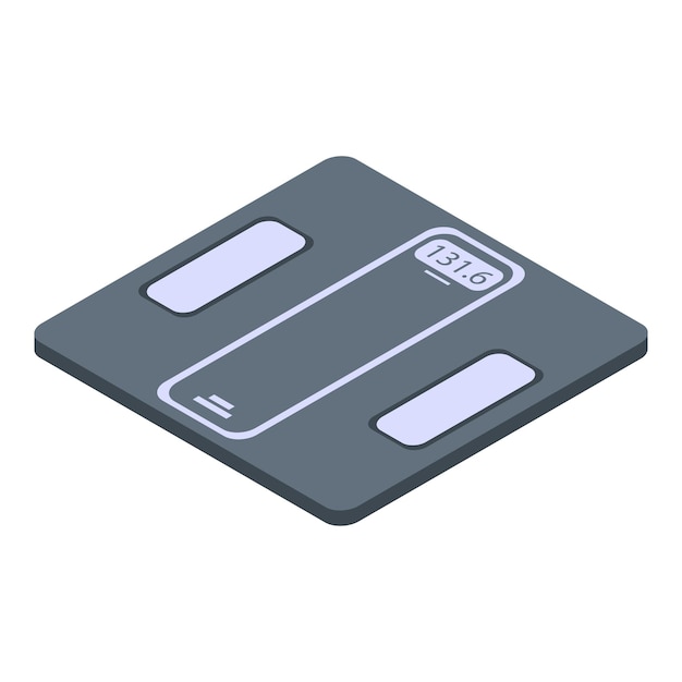 Smart scales device icon Isometric of smart scales device vector icon for web design isolated on white background