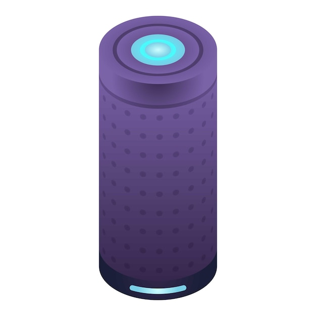 Smart speaker tube icon Isometric of smart speaker tube vector icon for web design isolated on white background