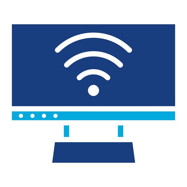 Smart Television Line Illustration