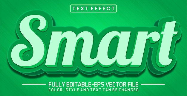 smart text editable style effect