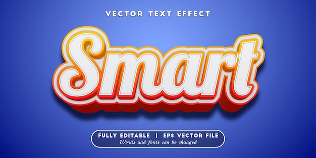 smart text effect, editable text style