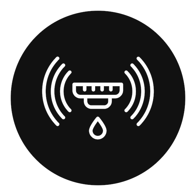 smart water sensor icon vector image can be used for biometrics