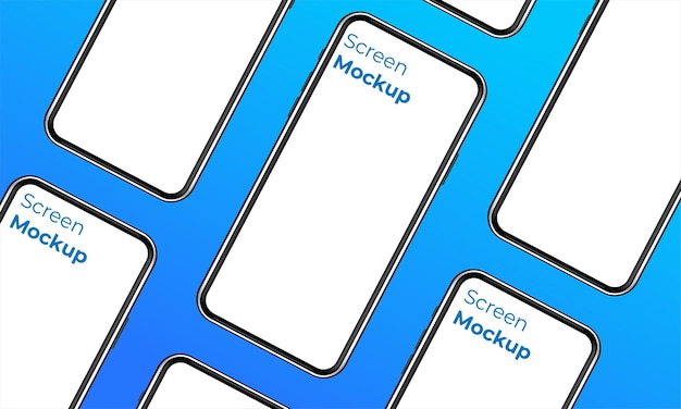 smartphone  blank screen template