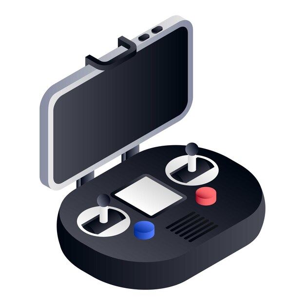 Smartphone drone remote control icon Isometric of smartphone drone remote control vector icon for web design isolated on white background