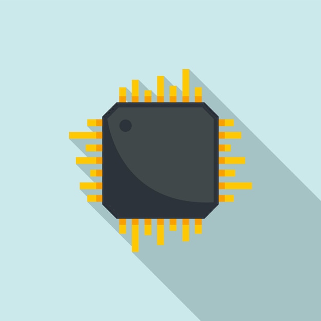 Smartphone processor icon Flat illustration of smartphone processor vector icon for web design