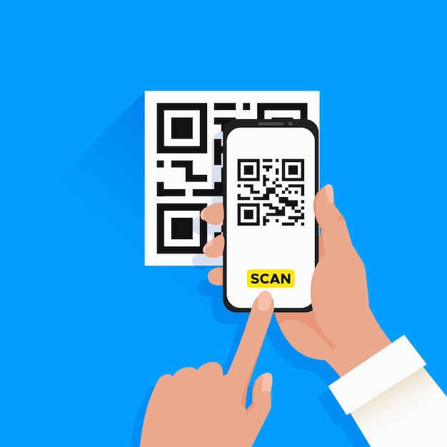 Smartphone scanning qr code design