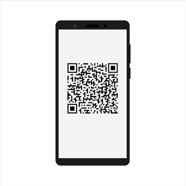 Smartphone scanning QR code