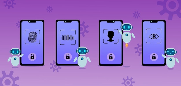 Smartphone security methods with robots