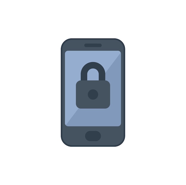 Smartphone showing security lock on screen icon