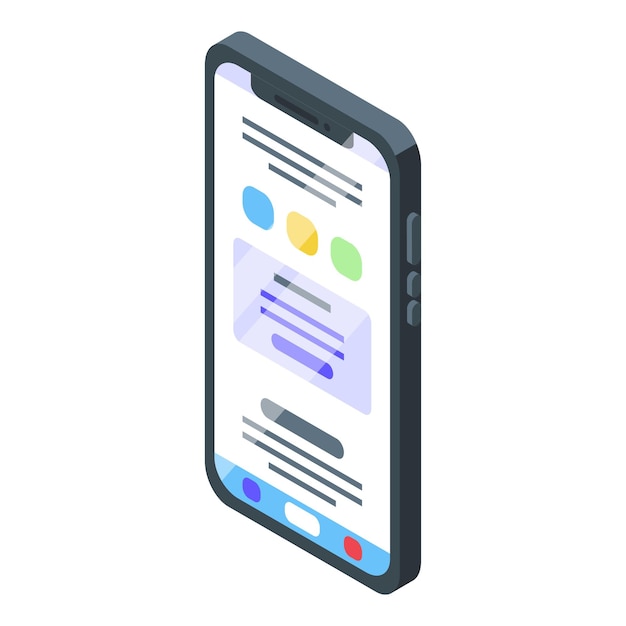 smartphone subscription icon isometric of smartphone subscription vector icon for web design isolated on white background