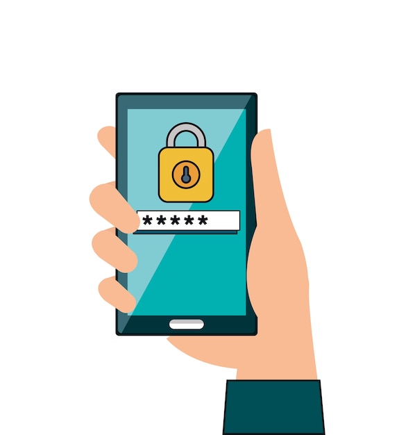 Smartphone teknologi data fladt ikon