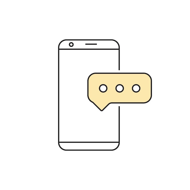 Smartphone Vector linear icon Isolated