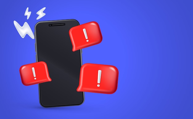 Smartphone with urgent notifications and alerts