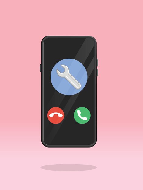 Smartphone Wrench Spanner Repair Call Screen